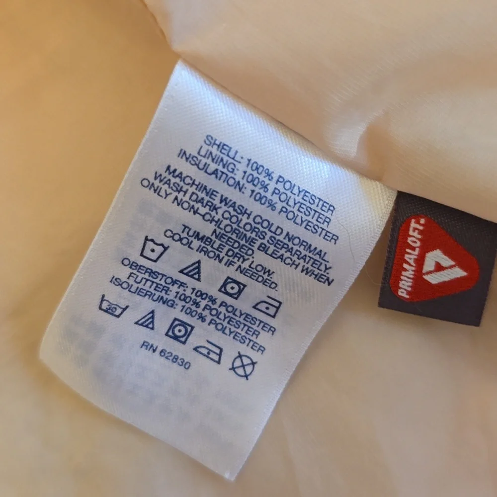 Lands' End Women's Quilted Floral Jacket Lightweight Coat  Ivory Green SZ Medium - Picture 15 of 15